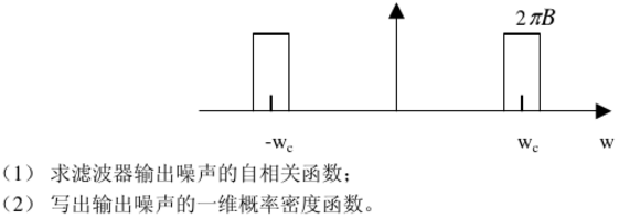 将一个均值为零,功率谱密度为n0/2的高斯白噪声加到一个中心角频率为