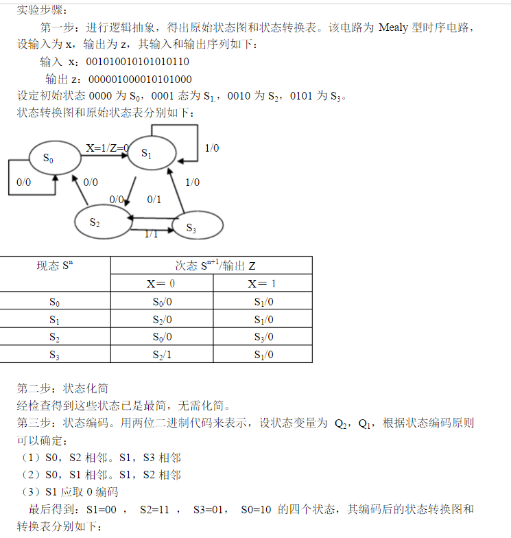 作1010序列检测器的状态图已知输入输出序列输入001010010101010110