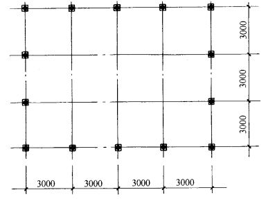 沿9m方向按3m间距布置主梁,另一方向按3m间距布置次梁,梁间为双向板 c