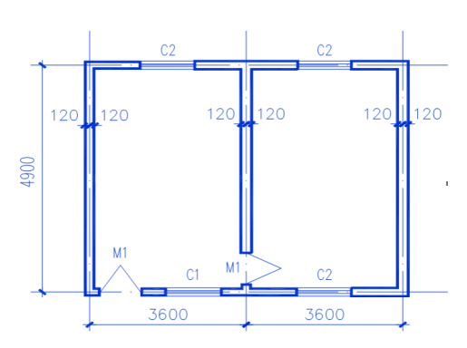 某框架结构房屋,平面图如下,其层高为3.