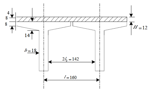 计算下图所示T梁翼板所构成铰接悬臂板的恒、活载内力。荷载为汽车-15级。桥面铺装为4cm厚的沥青混凝