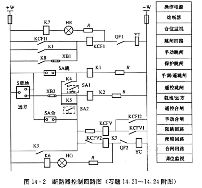 跳闸线圈接线图图片