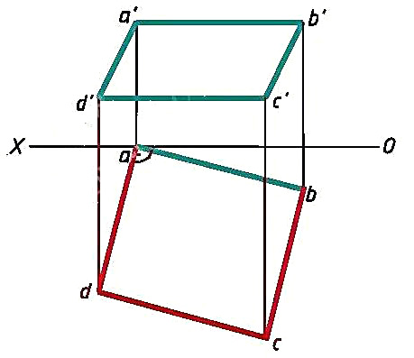 已知矩形abcd一边的两面投影和其邻边的一个投影,画该矩形的两面投影
