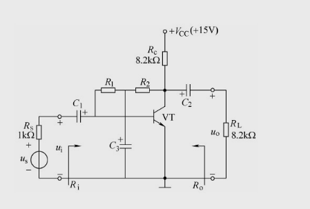 射极输出器电路如下图所示,已知晶体管的β=100,rbb=100Ω,rs=1kΩ.
