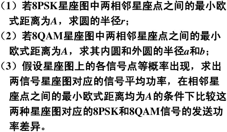 下图是8qam的星座图和8psk信号的星座图.