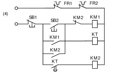 (a)這是一個順序啟動控制電路,線路圖如圖10-13(a)所示.