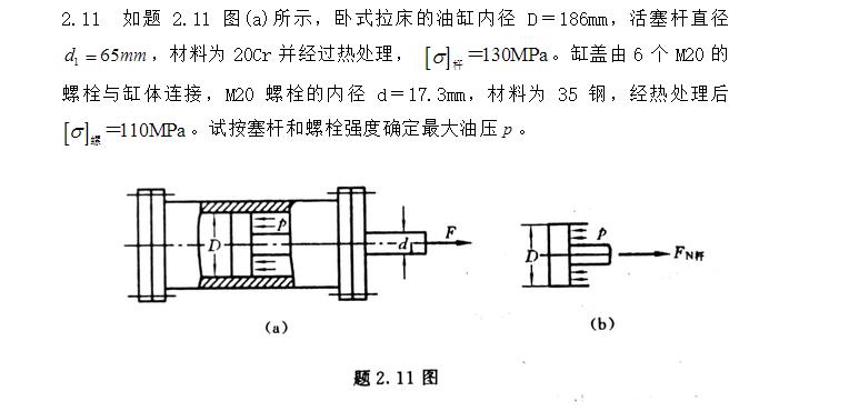 卧式拉床油缸图解图片